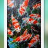 sb05101 sally black koi fish postcard d